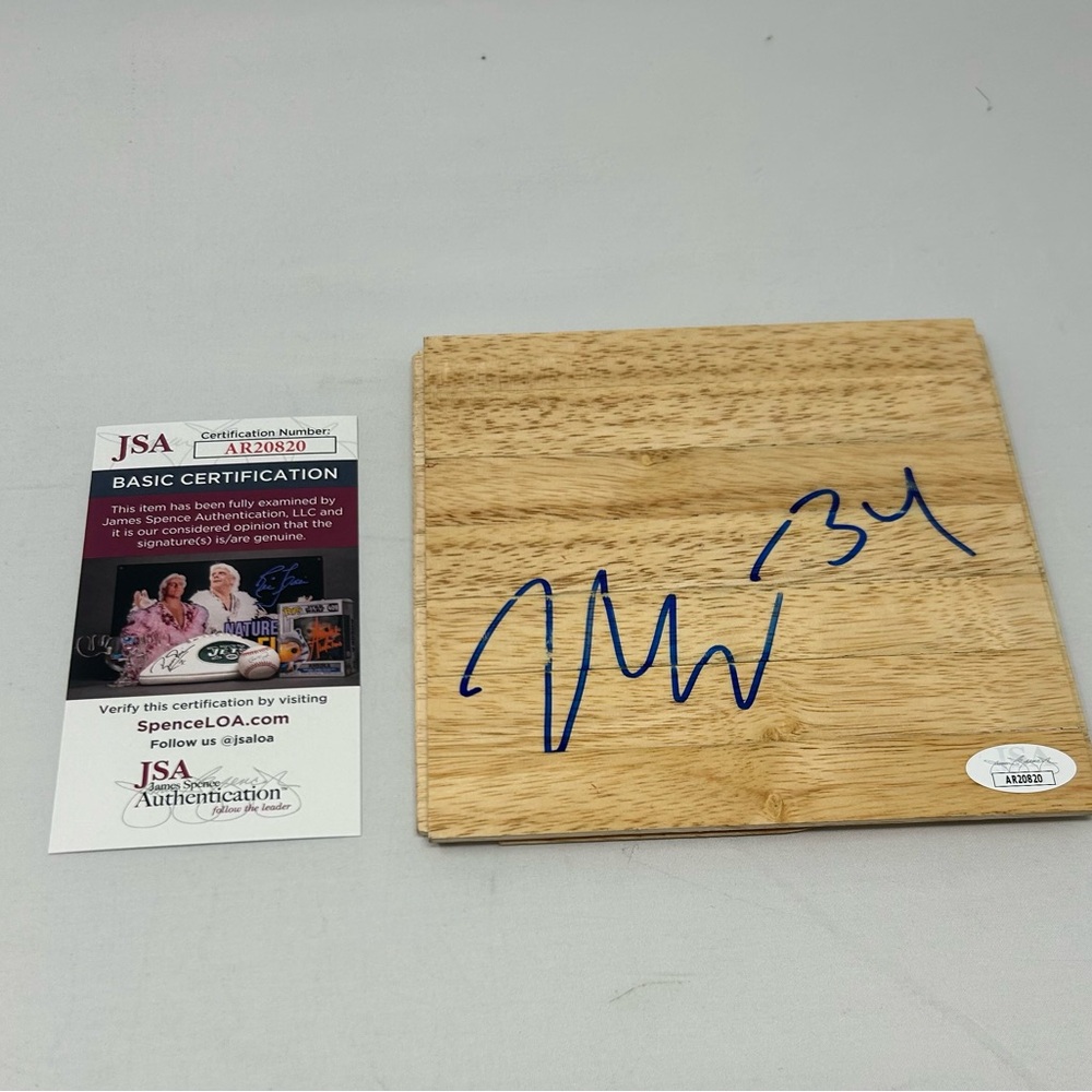 Wendell Carter Jr signed 6x6 Floor Orlando Magic Duke Blue Devils JSA‎ COA